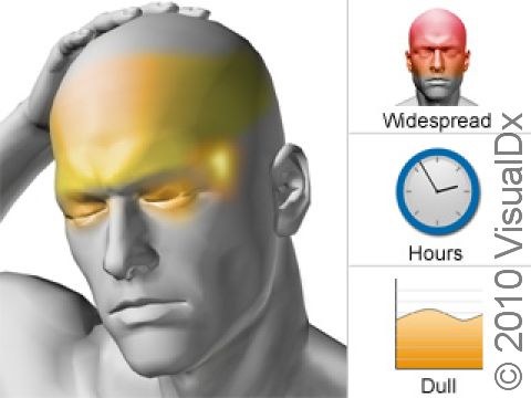 A tension headache involves mild to moderate head discomfort, generally on both sides of the head. A tension headache can last from 30 minutes to several days.